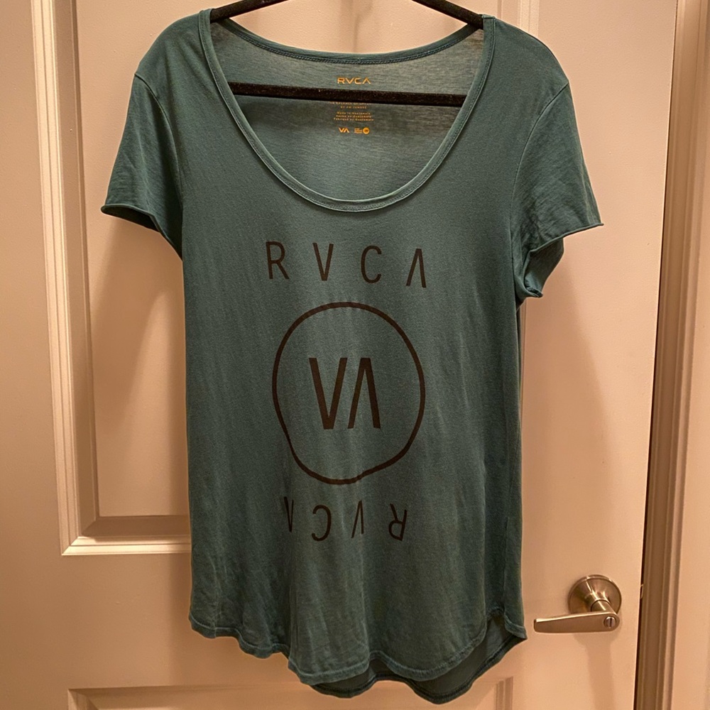 RVCA wide neck top - dark green 💚